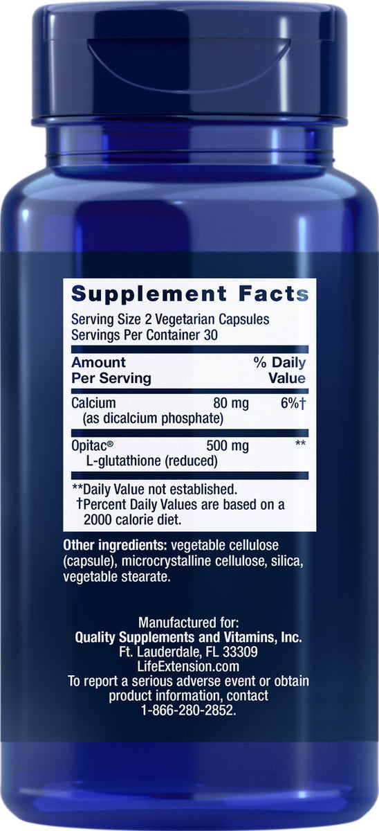 Life Extension Glutathione 500 mg 60 Capsules  Healthlandcenter
