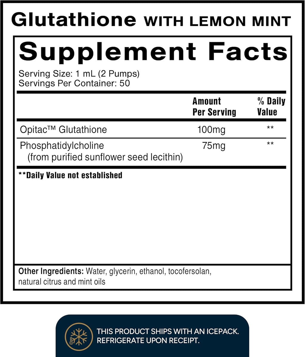 Quicksilver Scientific Liposomal Glutathione, Lemon Mint Flavor Healthlandcenter Quicksilver Scientific Liposomal Glutathione, Lemon Mint Flavor Healthlandcenter