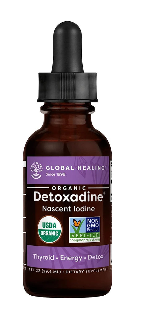Global Healing Detoxadine Certified Organic Nascent Iodine Supplement 1 Ounce