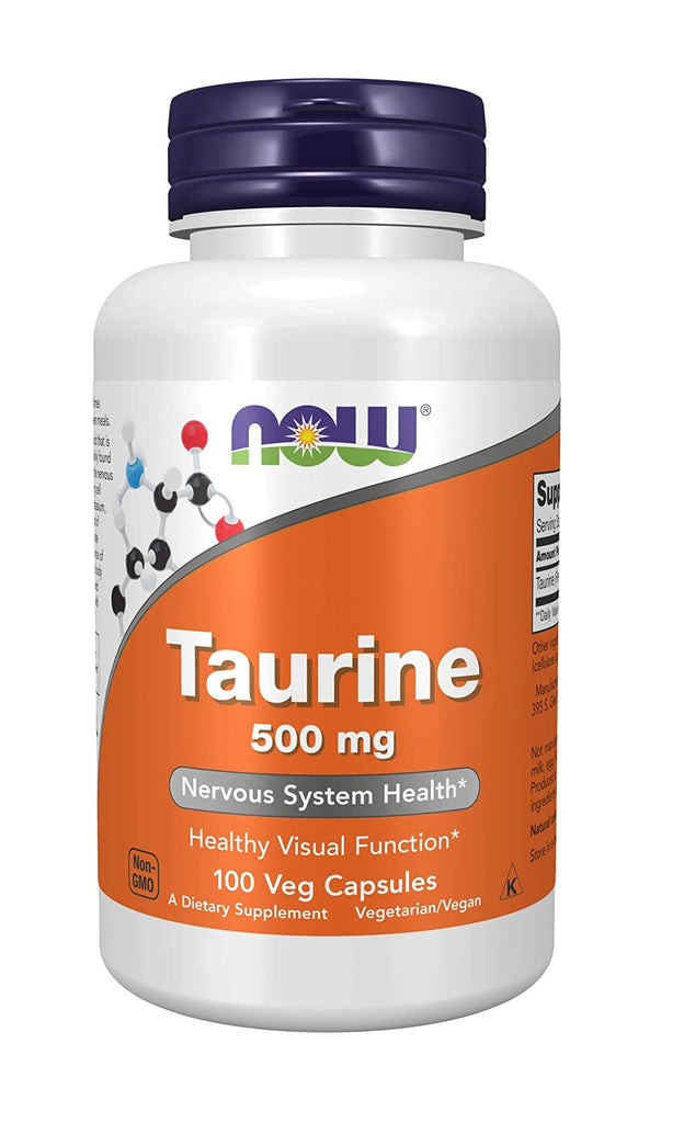 NOW Foods, Taurine, 500 mg, 100 Veg Capsules
