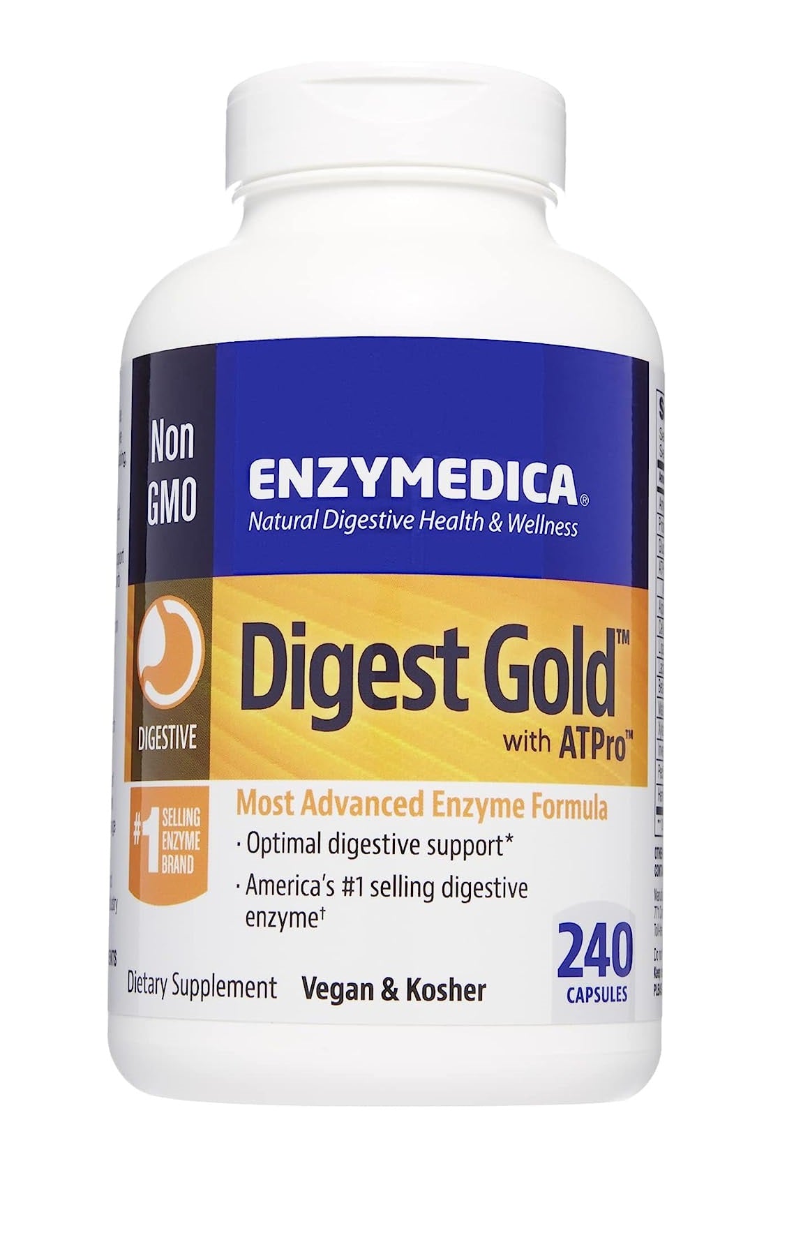 Enzymedica, Digest Gold with ATPro, 240 Capsules - With Bonus bottle ...