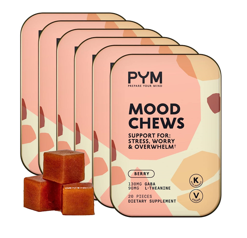 PYM Original Mood Chews Supplement Sour Berry - pack of 6