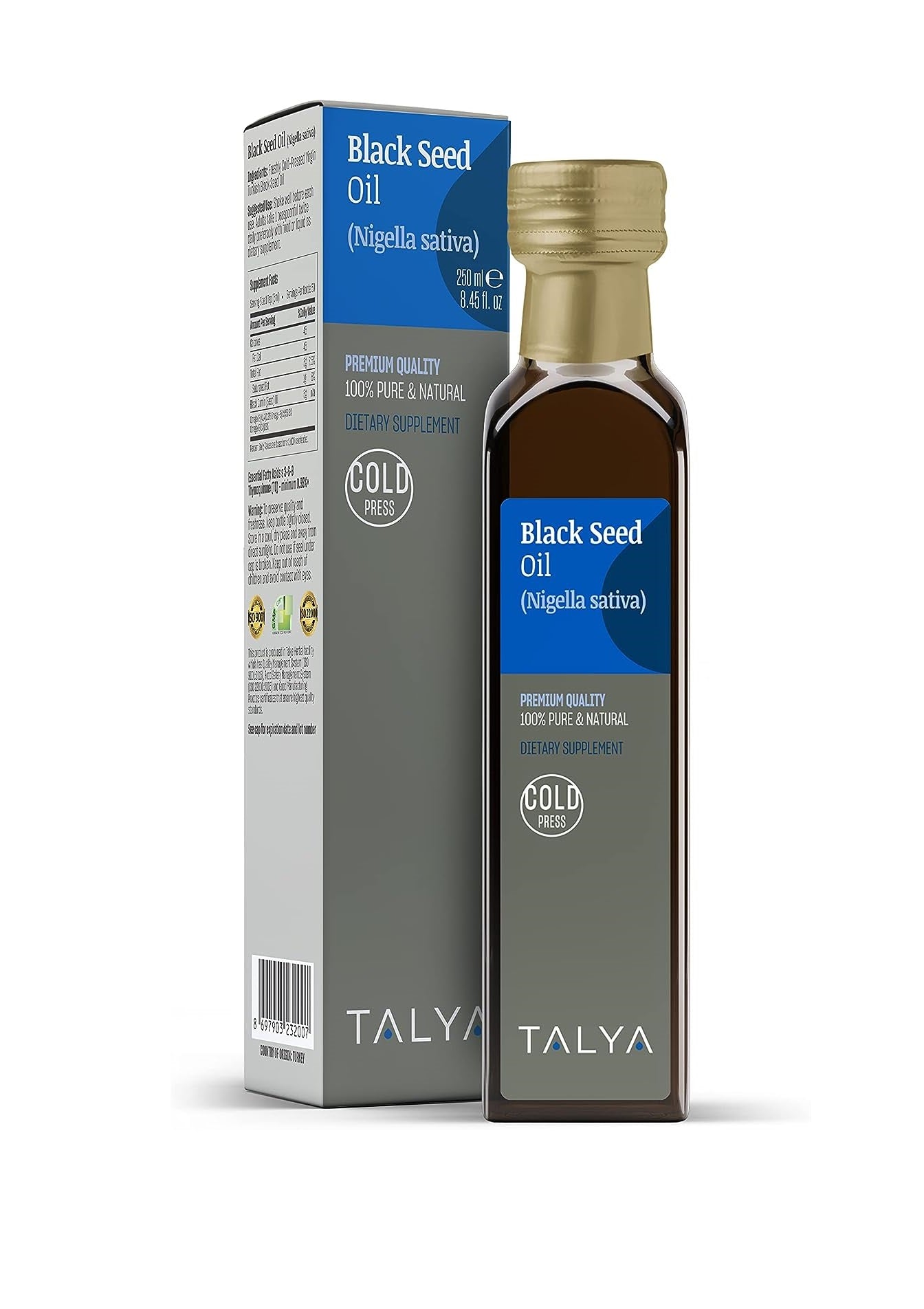 Talya Black Seed Oil 8.45 fl. oz High Thymoquinone Cold Pressed Healthlandcenter