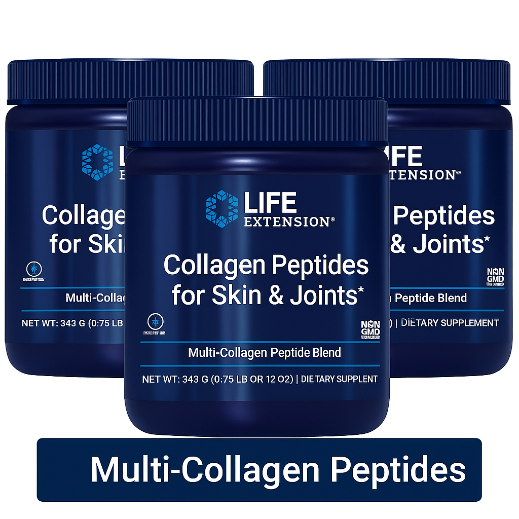 Life Extension, Collagen Peptides 12 oz (343 g) 3 Pack
