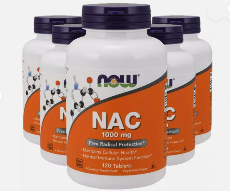 Now Foods NAC 1000 MG 120 Tablets 5 PACK