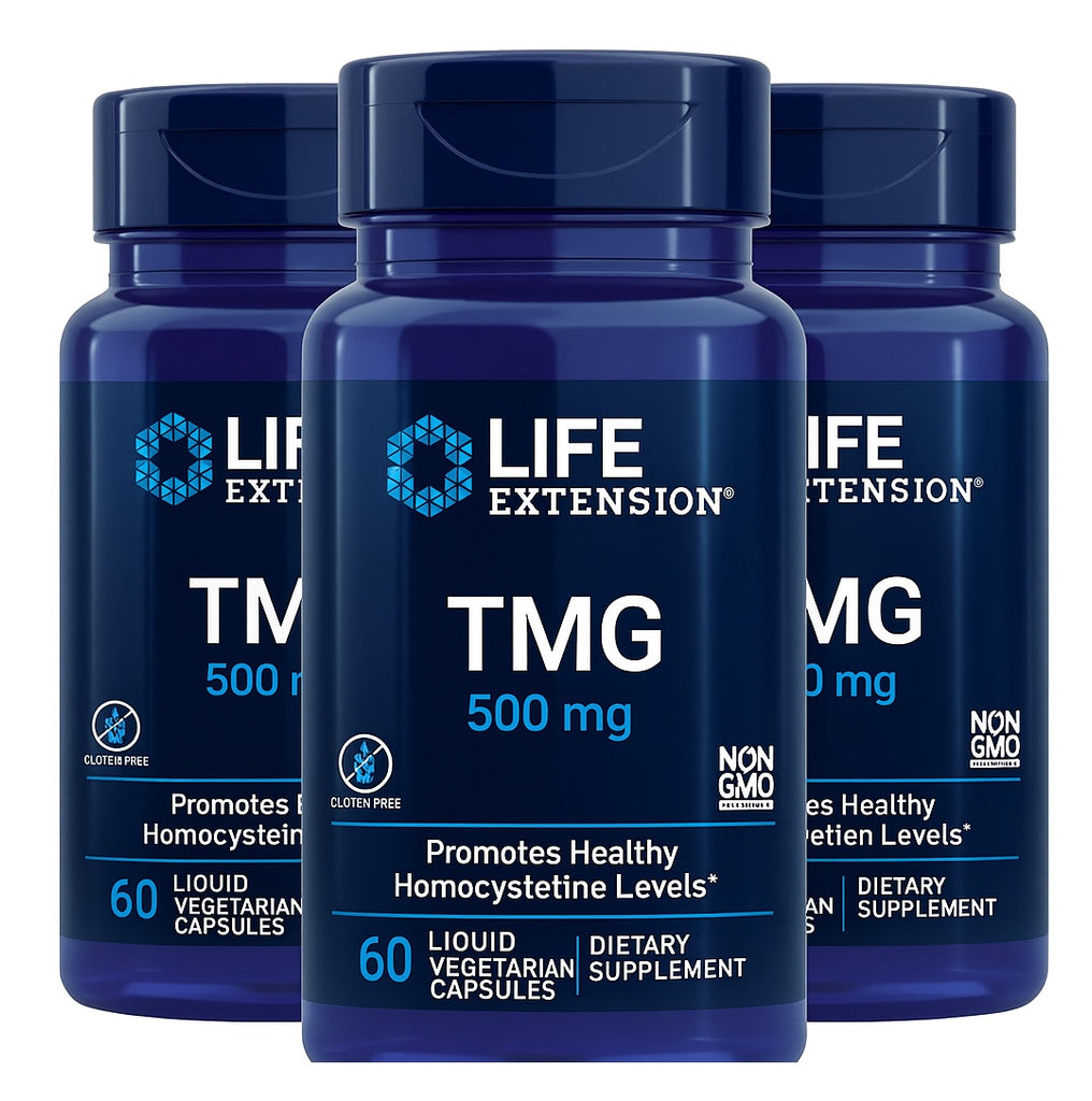 Life Extension, TMG, 500 mg, 60 Liquid Vegetarian Capsules - 3 pack
