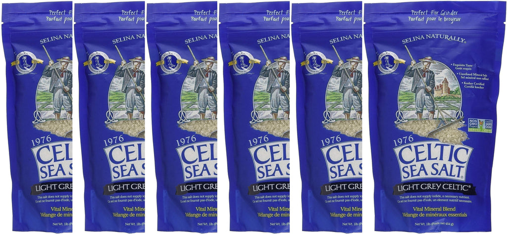 Selina Naturally 6-Pack Celtic Sea Salt Light Grey Celtic® - 1 lb Bags