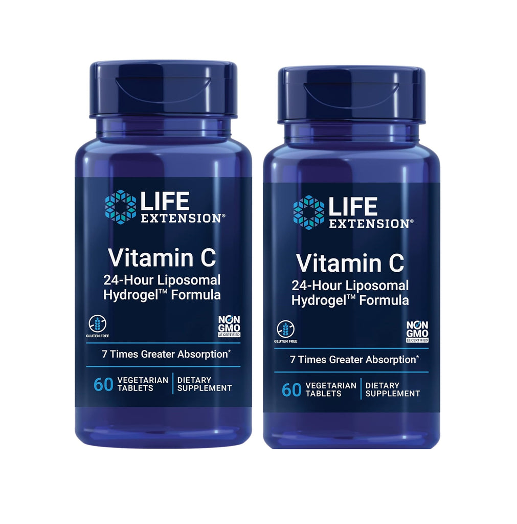 Vitamin C 24-Hour Liposomal Hydrogel 60 Tablets  2 Bottles