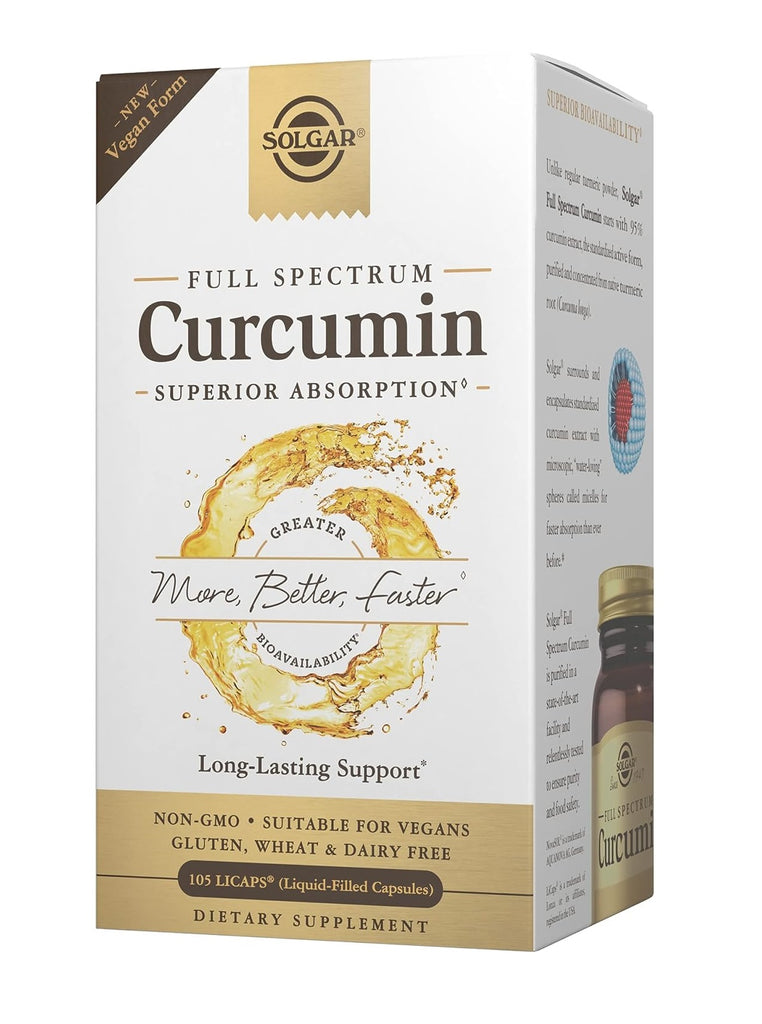 Solgar, Full Spectrum Curcumin, 90 Liquid Extract Softgels