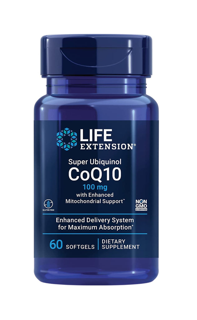 Life Extension, Super Ubiquinol CoQ10 with Enhanced Mitochondrial Support, 100 mg, 60 Softgels