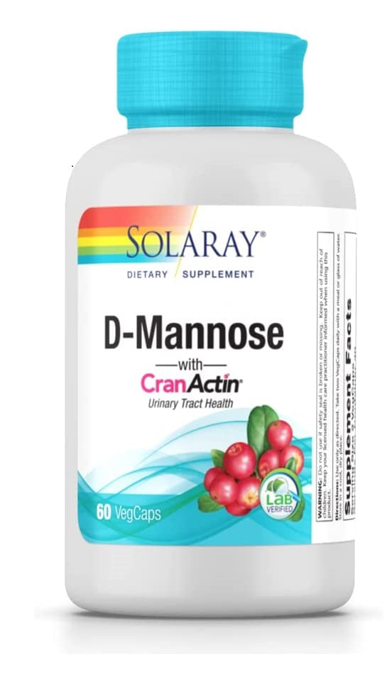 Solaray, D-Mannose with CranActin, Urinary Tract Health, 60 VegCaps