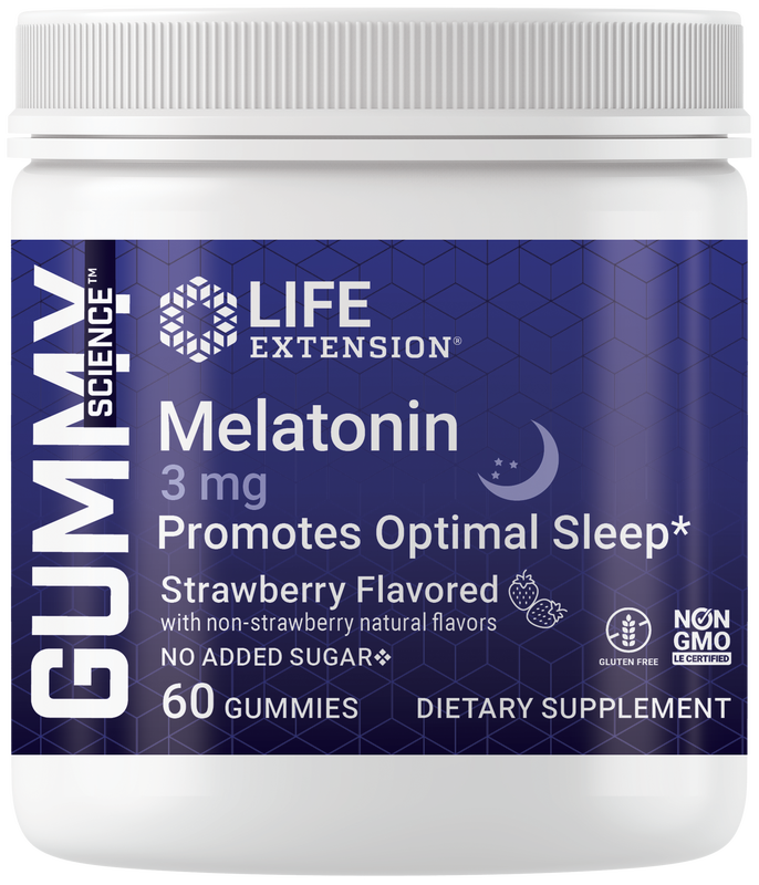 Life Extension Melatonin gummies  3 mg, 60 gummies