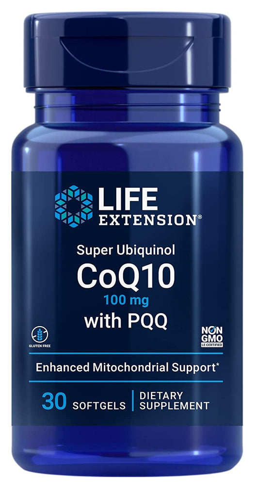 Life Extension Super Ubiquinol CoQ10 with BioPQQ | 100 Mg | 30 Soft Gels