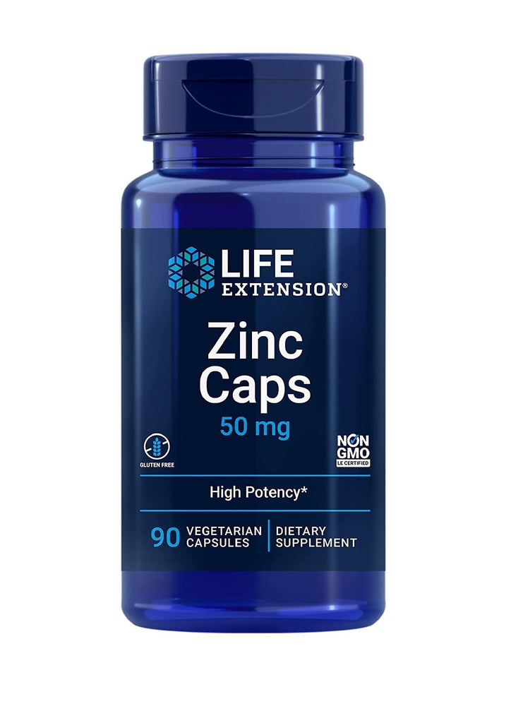Life Extension Zinc Caps 50 Mg  90 Vegetarian Capsules