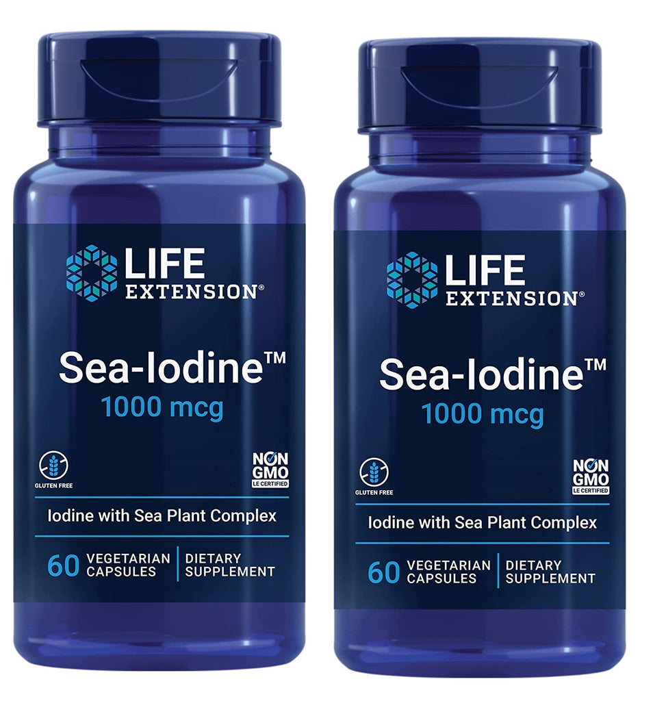 Life Extension, Sea-Iodine, 1,000 mcg, 60 Vegetarian Capsules  2 bottles