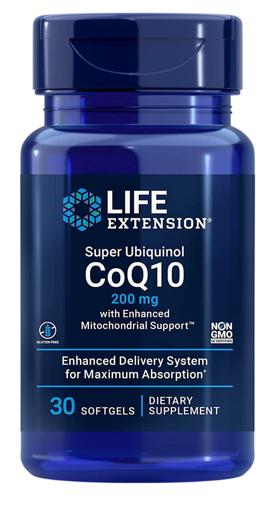 Life Extension, Super Ubiquinol CoQ10 with Enhanced Mitochondrial Support, 200 mg, 30 Softgels
