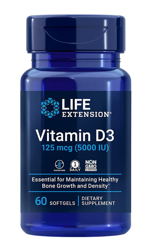 Life Extension Vitamin D3 5000 IU 60 Softgels