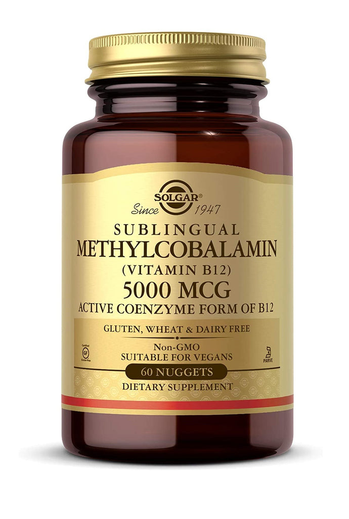 Solgar, Sublingual Methylcobalamin (Vitamin B12), 5,000 mcg, 60 Nuggets