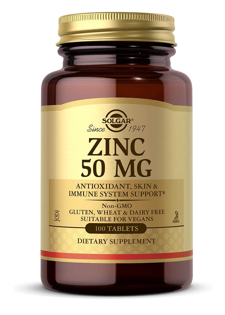 Solgar Zinc 50 mg, 100 Tablets