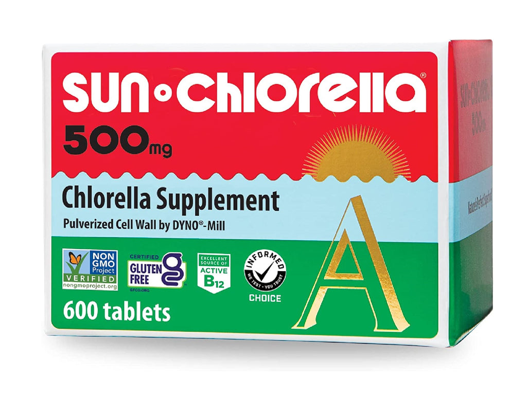 Sun Chlorella, Chlorella, 500 mg, 600 Tablets
