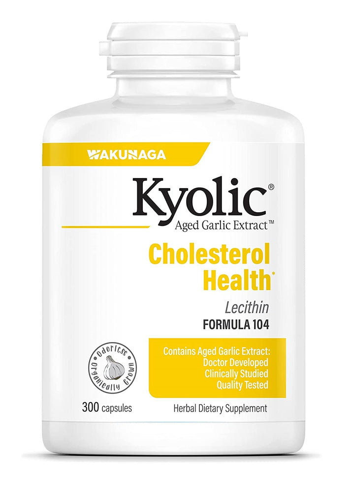 Kyolic, Aged Garlic Extract with Lecithin, Cholesterol Formula 104, 300 Capsules