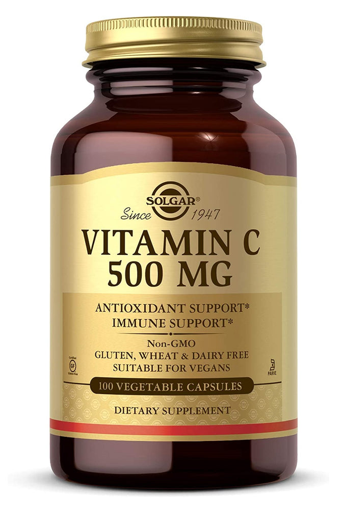 Solgar, Vitamin C, 500 mg, 100 Vegetable Capsules