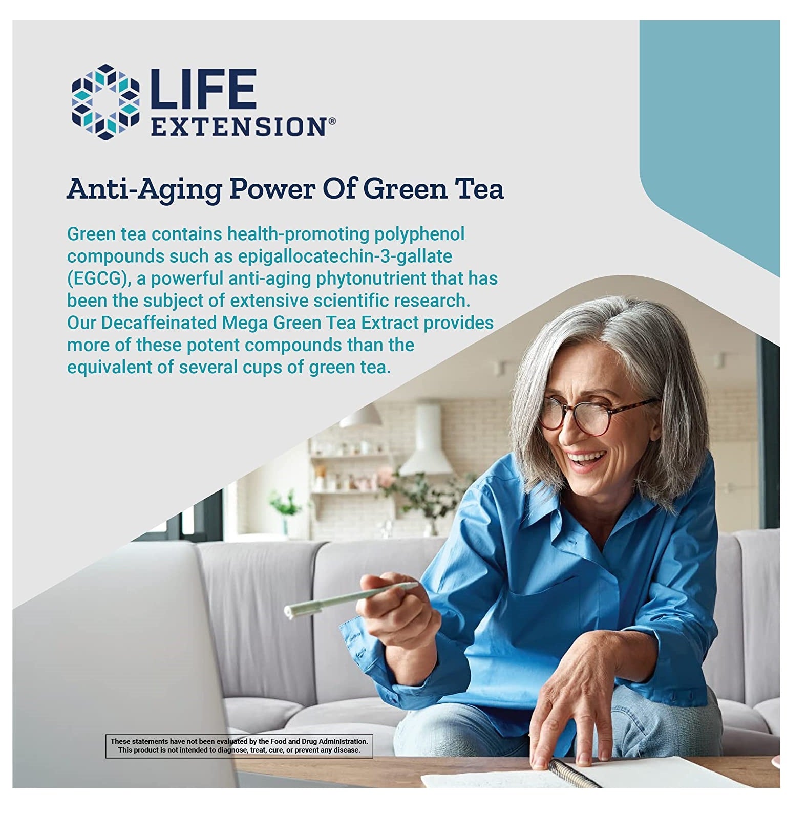 Life Extension, Mega Green Tea Extract, Decaffeinated, 100 Vegetarian Healthlandcenter